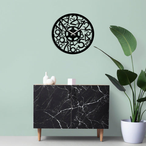 Metal Wall Clock 17 - Black Wall Art-Metal Wall Art-[sale]-[design]-[modern]-Modern Furniture Deals