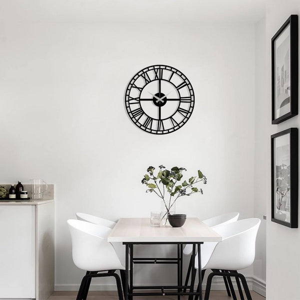 Metal Wall Clock 2 - Black Wall Art-Metal Wall Art-[sale]-[design]-[modern]-Modern Furniture Deals