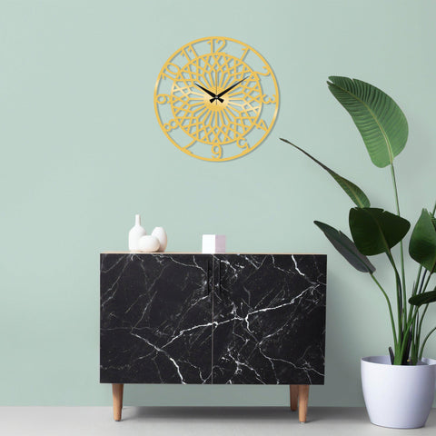 Metal Wall Clock 31 - Gold Wall Art-Metal Wall Art-[sale]-[design]-[modern]-Modern Furniture Deals