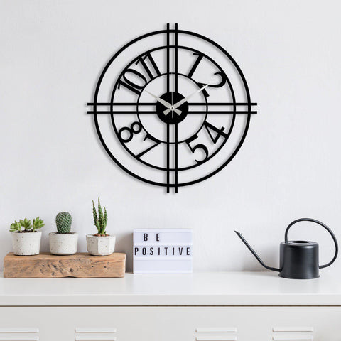 Metal Wall Clock 33 - Black Wall Art-Metal Wall Art-[sale]-[design]-[modern]-Modern Furniture Deals