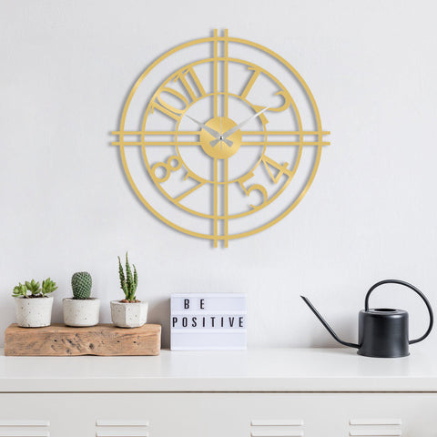 Metal Wall Clock 33 - Gold Wall Art-Metal Wall Art-[sale]-[design]-[modern]-Modern Furniture Deals