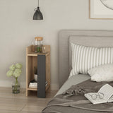 Milos Night Stand-Leftside Unit-Oak-Anthracite-Modern Furniture Deals