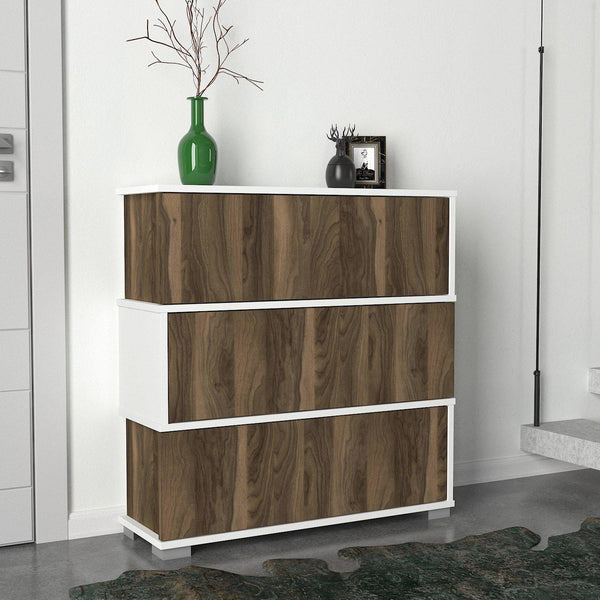 MINK Shoe Cabinet White-Walnut-SHOE CABINET-[sale]-[design]-[modern]-Modern Furniture Deals