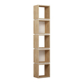 Multy Bookcase-Oak-White-Modern Furniture Deals