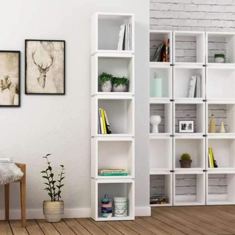 Multy Bookcase-White-Modern Furniture Deals