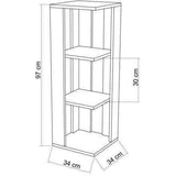 Naty Short Corner Bookcase-White-Modern Furniture Deals