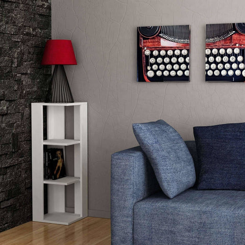 Naty Short Corner Bookcase-White-Modern Furniture Deals
