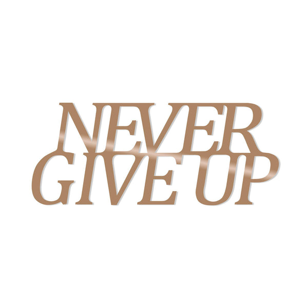 NEVER GIVE UP - COPPER Wall Art-Metal Wall Art-[sale]-[design]-[modern]-Modern Furniture Deals