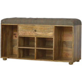 One Drawer Shoe Rack, Tweed Bench-Modern Furniture Deals