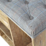 One Drawer Shoe Rack, Tweed Bench-Modern Furniture Deals