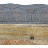 One Drawer Shoe Rack, Tweed Bench-Modern Furniture Deals