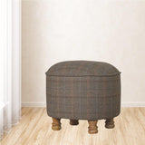 Oval Grey Footstool-Modern Furniture Deals