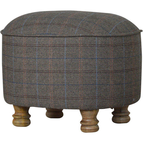 Oval Grey Footstool-Modern Furniture Deals