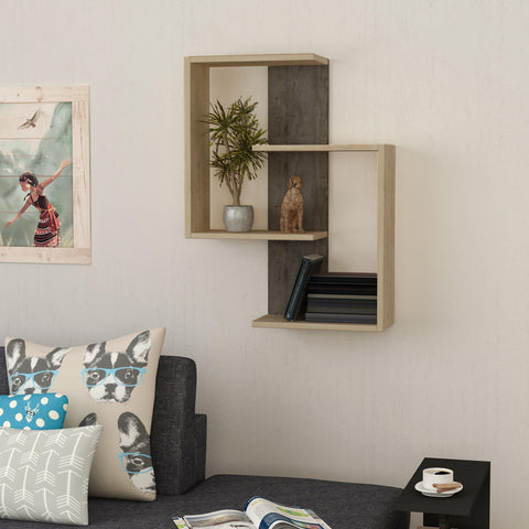 Paradox Shelf Oak-Dark Coffee-FURNITURE>WALL SHELVES-[sale]-[design]-[modern]-Modern Furniture Deals