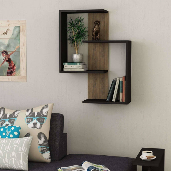 Paradox Shelf-Grey-Dark Oak-Modern Furniture Deals