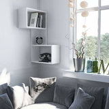 Party Corner Shelf-Mocha-Turquoise-Modern Furniture Deals