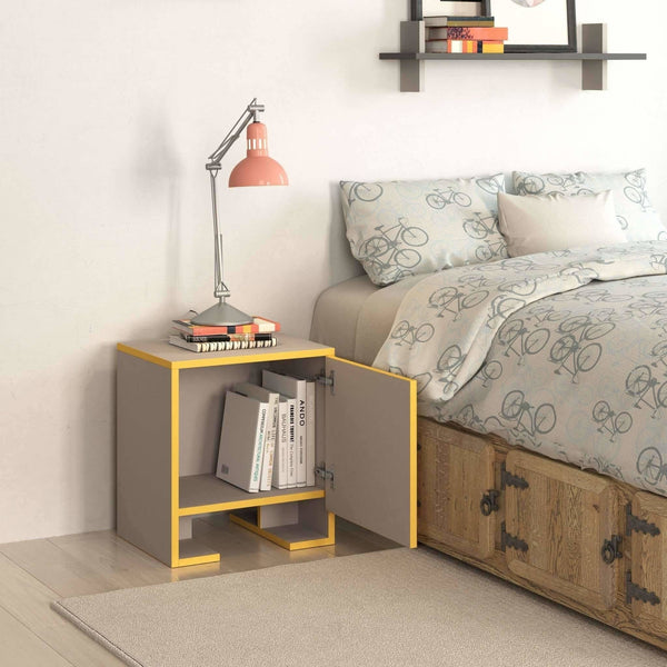 Party Night Stand-Mocha-Mustard-Modern Furniture Deals