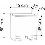 Party Night Stand-White-L.Mocha-Modern Furniture Deals