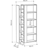 Penta Bookshelf-Dark Oak-Grey-Modern Furniture Deals