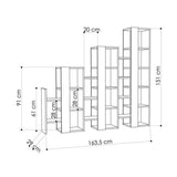 Penta Room Divider Bookcase-Anthracite-Modern Furniture Deals