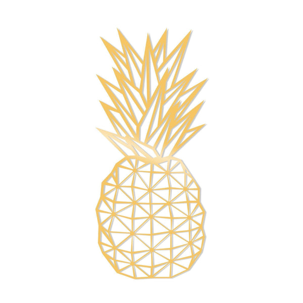 PINEAPPLE METAL DECOR - GOLD Wall Art-Metal Wall Art-[sale]-[design]-[modern]-Modern Furniture Deals