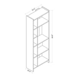 Prima Twin Bookcase Oak - Anthracite-FURNITURE>BOOKCASES-[sale]-[design]-[modern]-Modern Furniture Deals