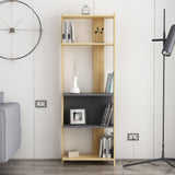 PRIMA Wide Bookcase Oak - Anthracite-FURNITURE>BOOKCASES-[sale]-[design]-[modern]-Modern Furniture Deals