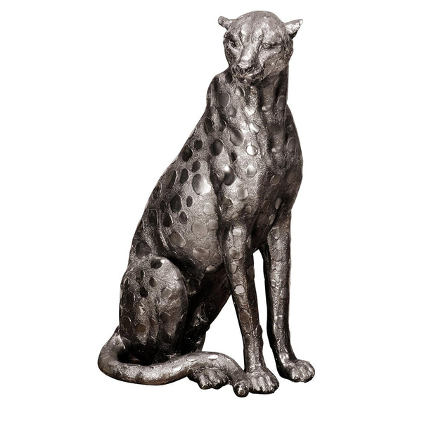 Silver Cheetah Figurine
