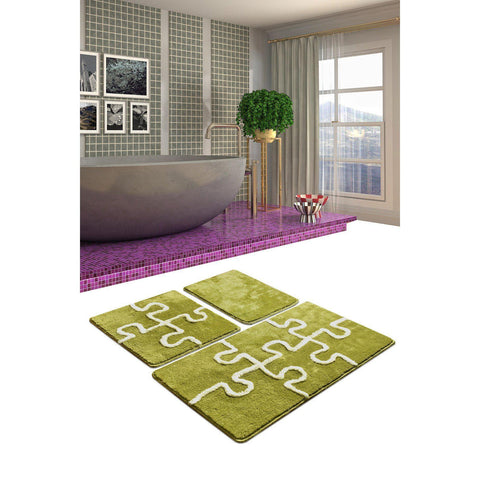 Puzzle - Green 2 Bath Mat-Bath Mat-[sale]-[design]-[modern]-Modern Furniture Deals