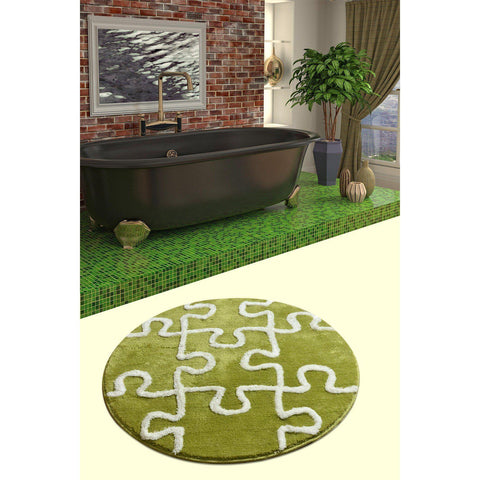 Puzzle - Green (90) Bath Mat-Bath Mat-[sale]-[design]-[modern]-Modern Furniture Deals