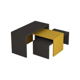 Quara 3 Nesting Tables-Grey-Mustard-Modern Furniture Deals