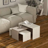 Quara 3 Nesting Tables-Mocha-Antique White-Modern Furniture Deals