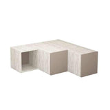 Recta Corner Tv Cabinet-A.White-Mocha-Modern Furniture Deals