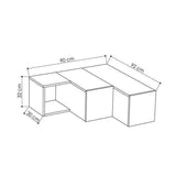 Recta Corner Tv Cabinet-White-Modern Furniture Deals