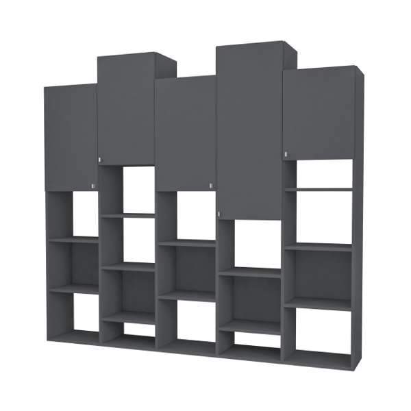 Rock Cabinet /Bookcase-Grey-Modern Furniture Deals