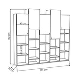 Rock Cabinet /Bookcase-Grey-Modern Furniture Deals