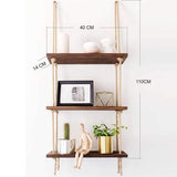 Rustic 3 Tier Rope Shelf-Wall Shelf-[sale]-[design]-[modern]-Modern Furniture Deals