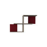 Salsa Shelf-L.Mocha-Burgundy-Modern Furniture Deals