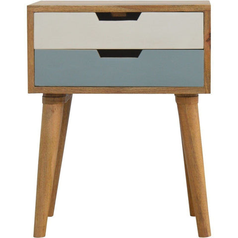 Scandinavian 2 Drawer Bedside Blue-Modern Furniture Deals