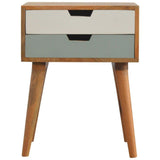 Scandinavian 2 Drawer Bedside Green-Modern Furniture Deals