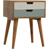 Scandinavian 2 Drawer Bedside Green-Modern Furniture Deals