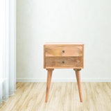 Scandinavian 2 Drawer Bedside Table-Modern Furniture Deals