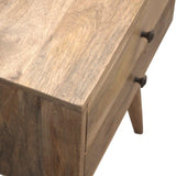 Scandinavian 2 Drawer Bedside Table-Modern Furniture Deals