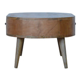 Scandinavian 2 Drawer Ellipse Coffee Table-Coffee Table-Modern Furniture Deals
