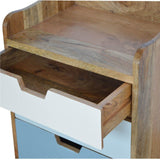 Scandinavian 3 Drawer Bedside Blue-Modern Furniture Deals