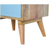 Scandinavian 3 Drawer Bedside Blue-Modern Furniture Deals