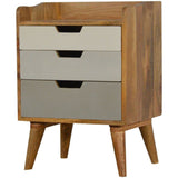 Scandinavian 3 Drawer Bedside Grey-Modern Furniture Deals