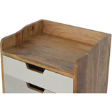 Scandinavian 3 Drawer Bedside Grey-Modern Furniture Deals