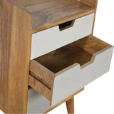 Scandinavian 3 Drawer Bedside Grey-Modern Furniture Deals