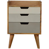 Scandinavian 3 Drawer Bedside Grey-Modern Furniture Deals